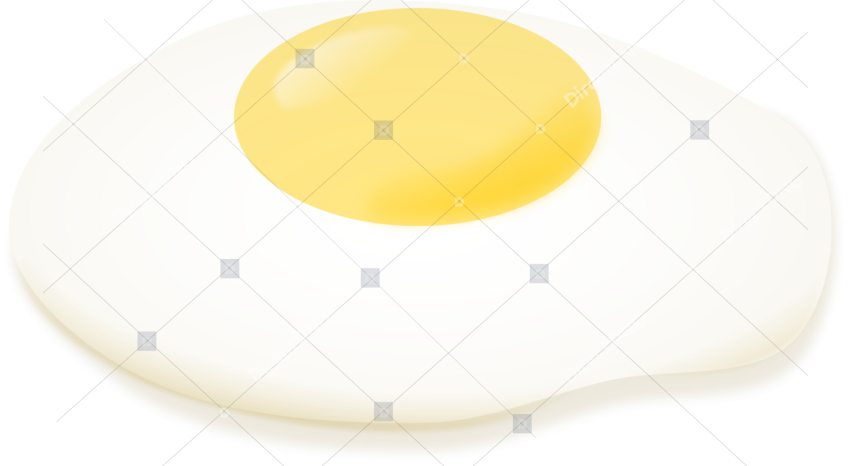 Fried Egg on Plate PNG