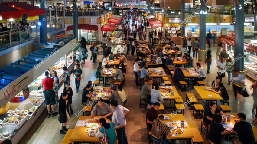 Bustling Food Court