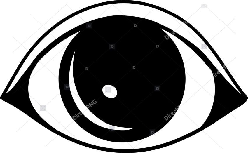 Eye Clip Art Panda Eye Cartoon Black And White