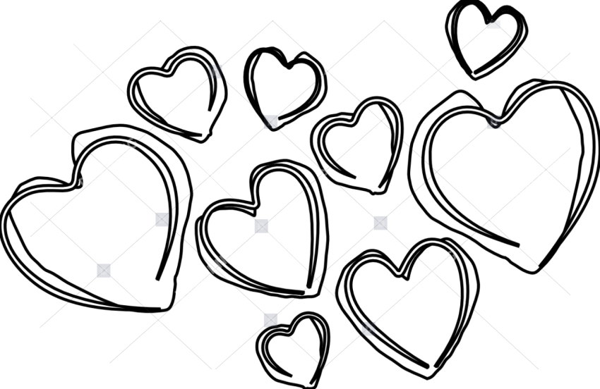 Black Line Heart Clipart Black And White Hearts Clip Art