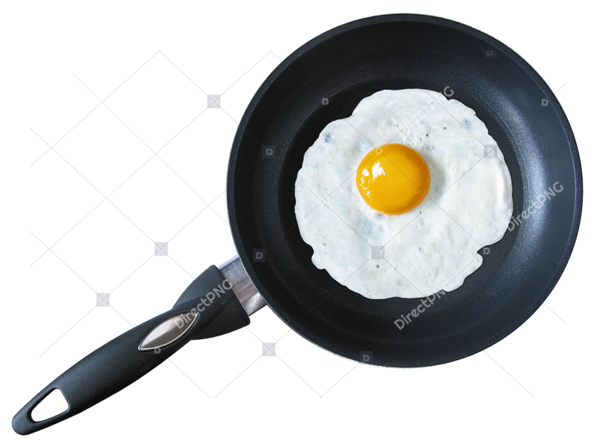 Fried Egg in Pan PNG