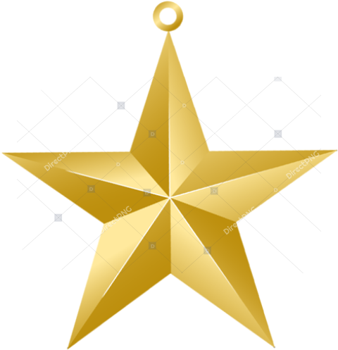 Christmas Gold Star Png Christmas Star Ornament Png