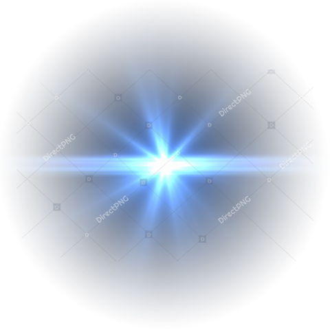 Blue Star Light Burst PNG