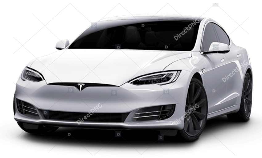 Tesla Model S Car Cartoon