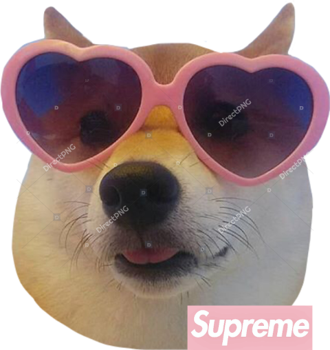Transparent Heart Glasses Png Shiba Inu Heart Glasses