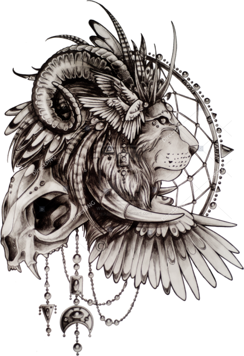 Shiva Tattoo Png Lion Dream Catcher Tattoo
