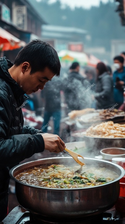 Cooking street food