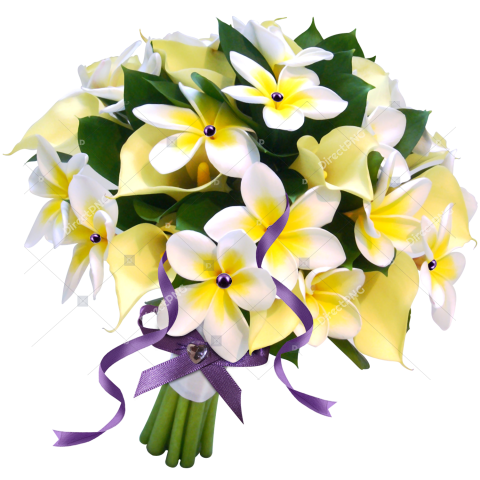Yellow & Purple Wedding Flowers PNG