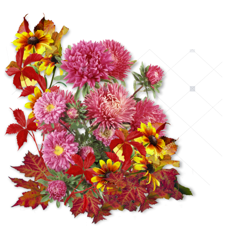 Autumn Flower Bouquet PNG