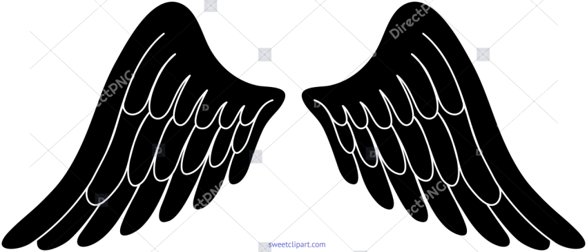 Clip Puller Wing Angel Wings Clipart Black And White