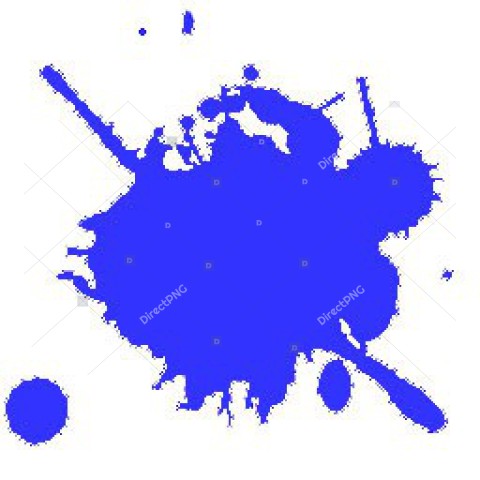 Bright Blue Ink Drop PNG