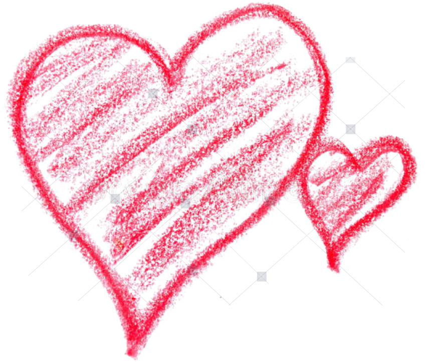 Crayon Heart Clipart Pink Crayon Heart Png
