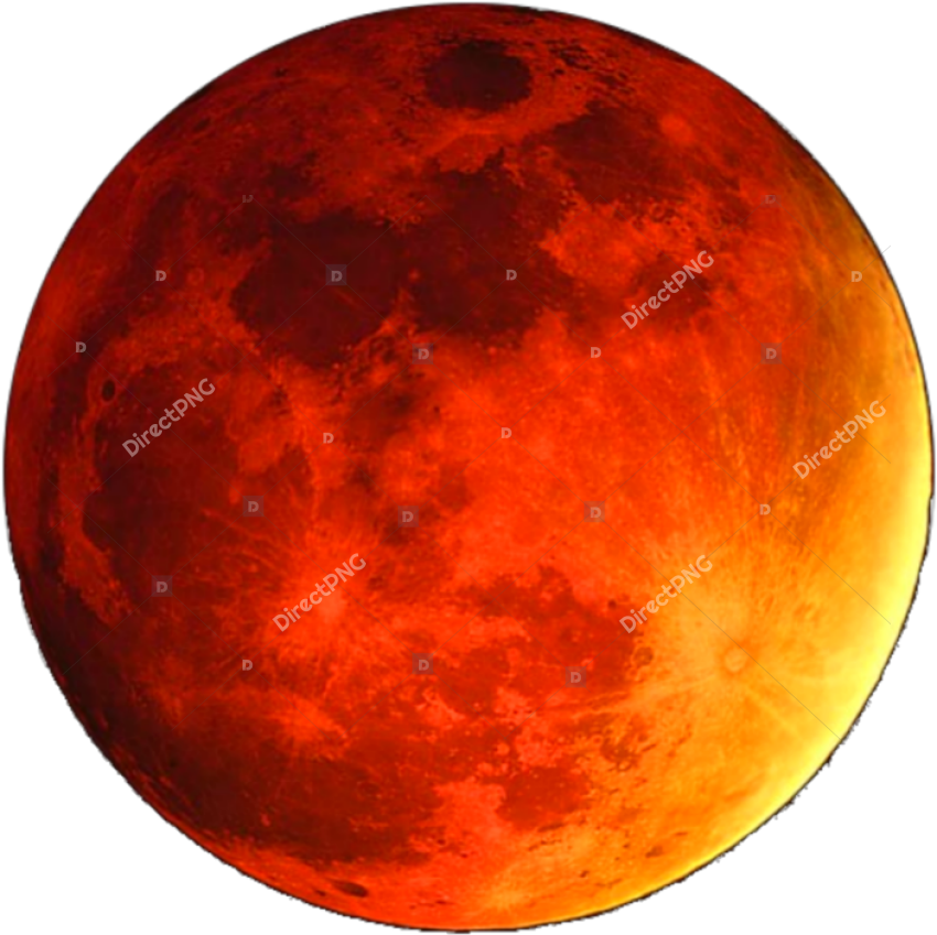 Transparent Glowing Moon Png Red Full Moon Transparent