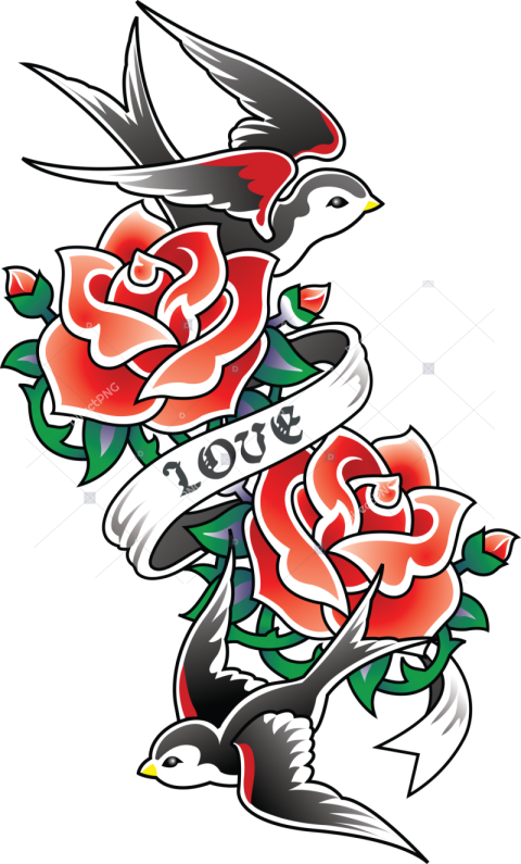 Tattoo Old School Rose
