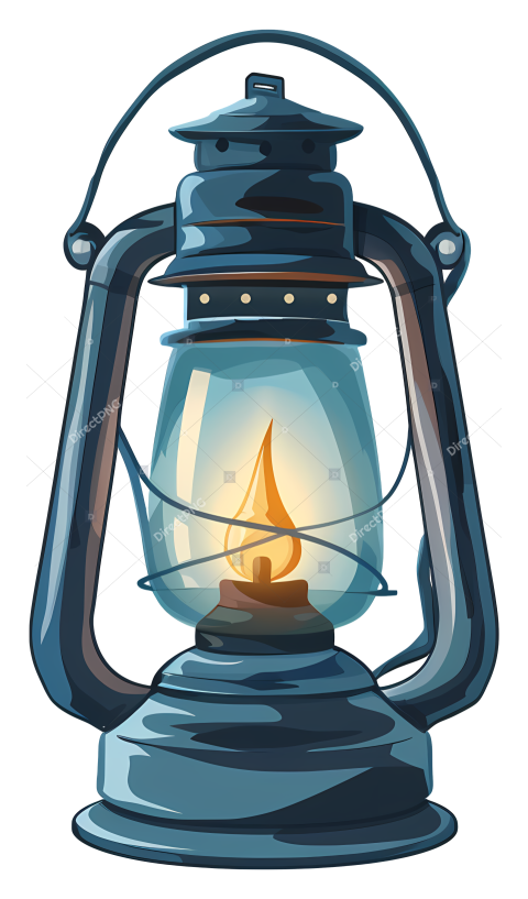 Camping Lantern Vintage metal kerosene lamp with orange flame