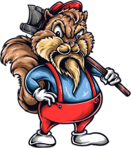 Clip Wood Cutters T-Shirt Design - Quirky Lumberjack Characters
